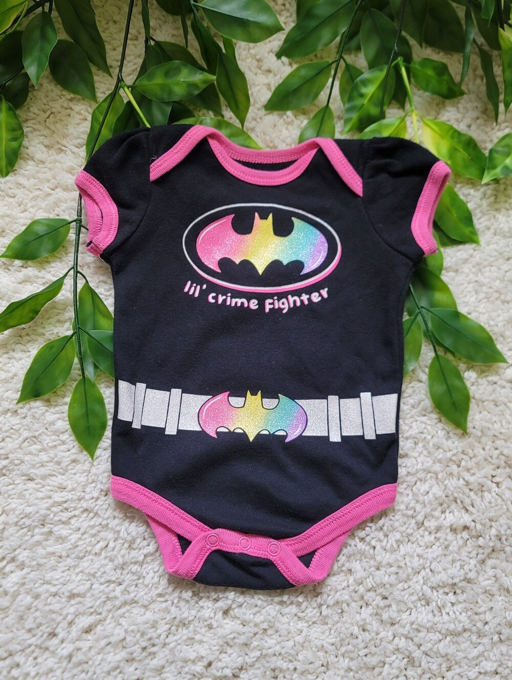Baby Girl Batman (Batgirl) Onesie (0-3 Months)